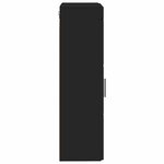 vidaXL Armoire murale de salle de bain TULUM Noir 37 x 24 5 x 86 cm