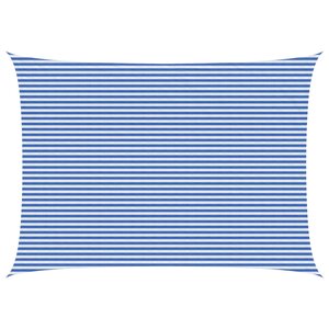 vidaXL Voile d'ombre 5 x 6 m HDPE Rectangulaire Bleu et Blanc