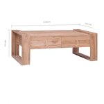 vidaXL Table basse 110 x 60 x 40 cm Bois de teck massif