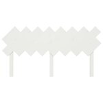 vidaXL Tête de lit Blanc 159 5x3x80 5 cm Bois massif de pin