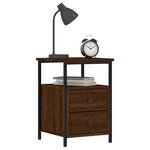 vidaXL Table de chevet chêne marron 34x35 5x50 cm bois d'ingénierie