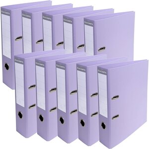 Classeur à levier PVC A4 dos de 70mm Lilas x 10 EXACOMPTA