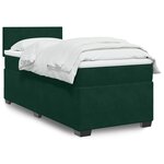 vidaXL Sommier à lattes de lit avec matelas Vert foncé 90x190 cm