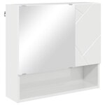 vidaXL Ensemble de mobilier de salle de bain 4 Pièces Blanc brillant