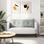 vidaXL Coussin de Dos Gris clair 140 x 24 x 50 cm Velours