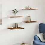 vidaXL Panneaux de bibliothèque 4 Pièces vieux bois 40x30x1 5 cm