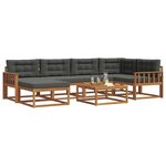 vidaXL Ensemble de canapés d'extérieur 7 Pièces Naturel et Anthracite
