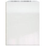 vidaXL Table de chevet murale Blanc brillant 50x36x47 cm