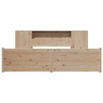 vidaXL Lit bibliothèque sans matelas 200x200 cm bois massif de pin