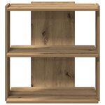 vidaXL Bibliothèque à 3 niveaux chêne artisanal 60x30x60 cm