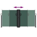vidaXL Auvent latéral rétractable vert foncé 120x600 cm