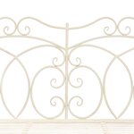 vidaXL Banc de jardin 104 cm Fer Blanc antique