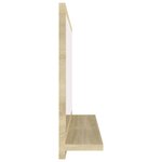 vidaXL Miroir salle de bain Chêne sonoma 60x10 5x37 cm Bois ingénierie