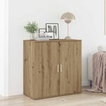 vidaXL Buffet chêne artisanal 79 x 38 x 80 cm Bois d'ingénierie
