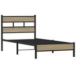 vidaXL Cadre de lit sans matelas chêne sonoma 75x190 cm