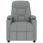 vidaXL Fauteuil de massage Gris clair Tissu