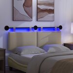 vidaXL Tête de lit suspendue Gris Vert Clair Tissu en velours côtelé