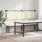 vidaXL Tête de lit suspendue Crème Tissu en velours côtelé