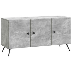 vidaXL Meuble TV Gris béton 99 x 34 5 x 50 cm Bois d'ingénierie