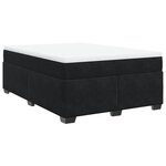 vidaXL Sommier à lattes de lit avec matelas Noir 140x200 cm Velours