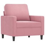 vidaXL Ensemble de canapés 4 Pièces avec coussins rose velours