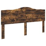 vidaXL Cadre de lit Chêne fumé 200 x 200 cm Pin massif
