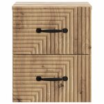 vidaXL Cabinet de chevet mural 2 pc Chêne artisanal 34 5 x 33 x 40 cm