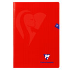 Cahier MIMESYS Piqué Polypro 21 x 29,7 cm 96 pages 90g Séyès Rouge CLAIREFONTAINE