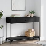 vidaXL Table console noir 100x34 5x75 cm bois d'ingénierie