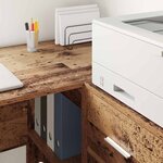 vidaXL Bureau d'angle avec tiroir 2 Pièces Bois ancien 102 x 50 x 75 cm