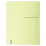 Chemise Imprimée 3 Rabats Forever® 280gm2 - Jaune - X 50 - Exacompta