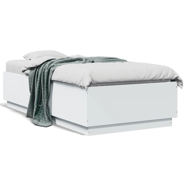 vidaXL Cadre de lit sans matelas blanc 75x190 cm
