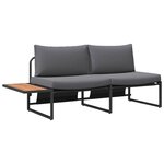 vidaXL Ensemble de salle à manger pour jardin 3 Pièces Anthracite Acier