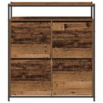 vidaXL Cabinet à chaussures avec étagère Bois ancien 100 x 34 x 112 cm