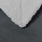 vidaXL Jeté Gris foncé 130 x 150 cm Toison