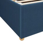 vidaXL Cadre de lit avec matelas Bleu 100 x 200 cm tissu