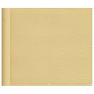 vidaXL Écran de balcon sable 90x800 cm 100 polyester oxford