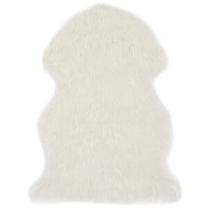 vidaXL Tapis 60 x 90 cm Peau de mouton synthétique Blanc