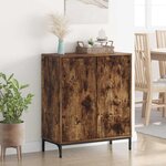 vidaXL Buffet Chêne fumé 69 5 x 33 x 82 cm Bois d'ingénierie