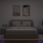 vidaXL Tables de chevet murales avec lumières LED 2 Pièces chêne sonoma