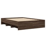 vidaXL Cadre de lit sans matelas chêne marron 135x190 cm