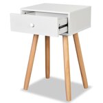 Vidaxl table de chevet 2 pièces bois de pin massif 40 x 30 x 61 cm blanc
