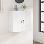 vidaXL Armoire murale Blanc brillant 60x31x60 cm Bois d'ingénierie