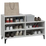 vidaXL Armoire à chaussures Gris béton 102x36x60 cm Bois d'ingénierie