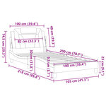 vidaXL Cadre de lit sans matelas noir et blanc 100x200 cm similicuir