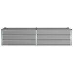 vidaXL Jardinière Gris clair 480 x 50 x 45 cm Acier galvanisé
