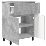 vidaXL Unité de vanité de salle de bain Gris béton 60 x 35 x 80 cm