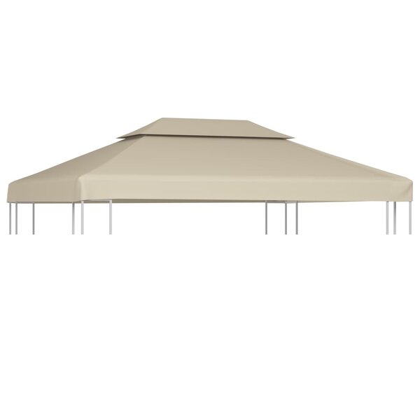 vidaXL Recouvrement de remplacement d'auvent 310 g/m² Beige 3 x 4 m