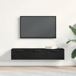 vidaXL Meuble mural Chêne noir 102 x 30 x 20 cm Bois d'ingénierie