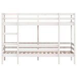 vidaXL Lit superposé sans matelas blanc 90x190 cm bois de pin massif